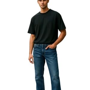 Royal Premium Size 36 x 34 Dark Wash Boot Cut Embellished Pockets Denim Jeans